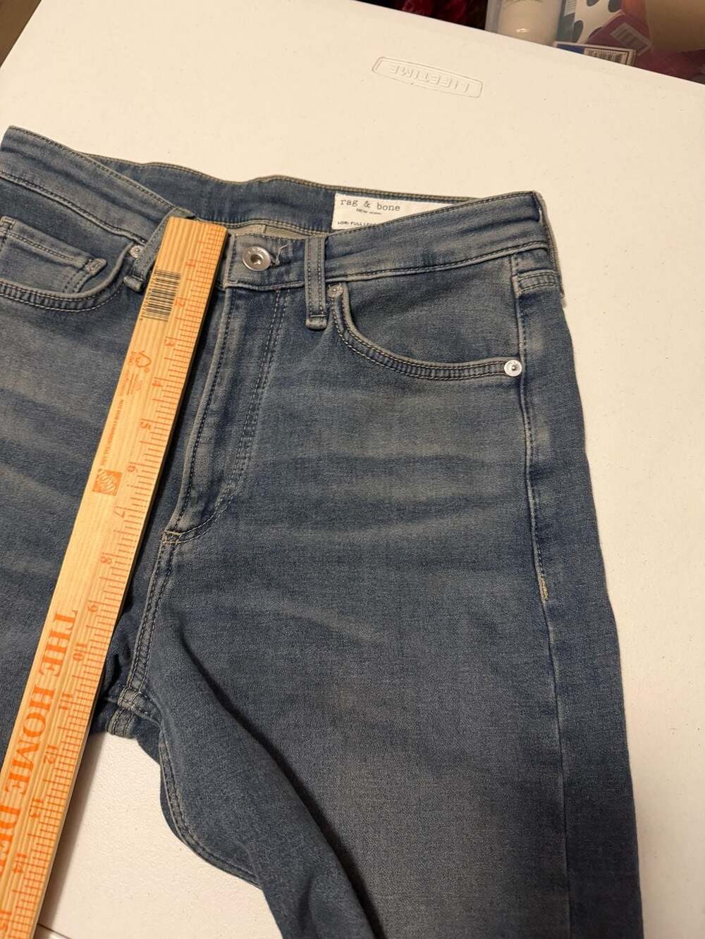 rag & bone Lori Full Length Wide Leg Jeans in Medium Wash Size 25 - Picture 8 of 9
